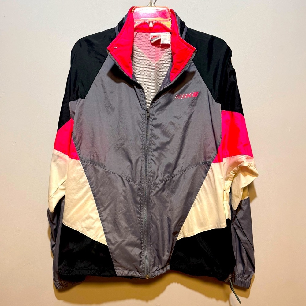 Nike Vintage Pink and Gray Mesh‎ Jacket